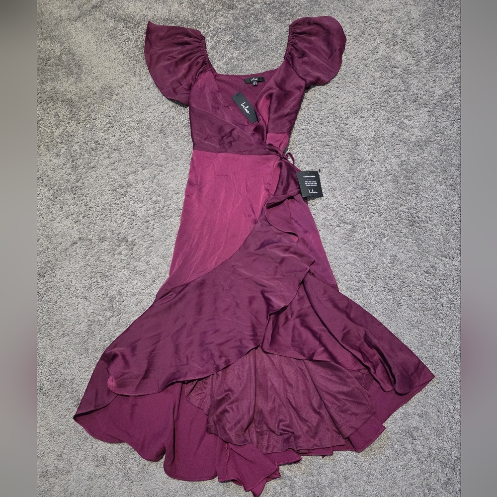 Elegant Purple Wrap Dress